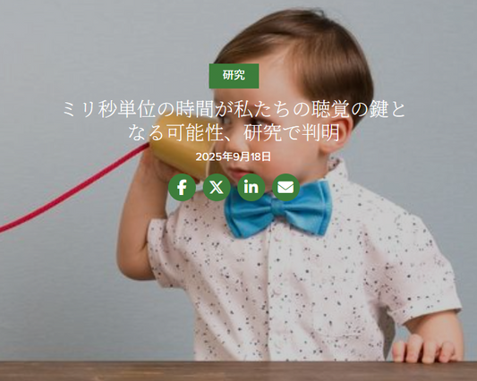 ミリ秒単位の時間が私たちの聴覚の鍵となる可能性、研究で判明