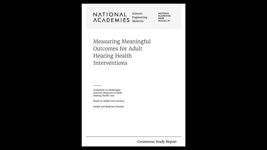 NASEMの新しい報告書は、聴覚健康介入のための中核的な成果指標を推奨しています