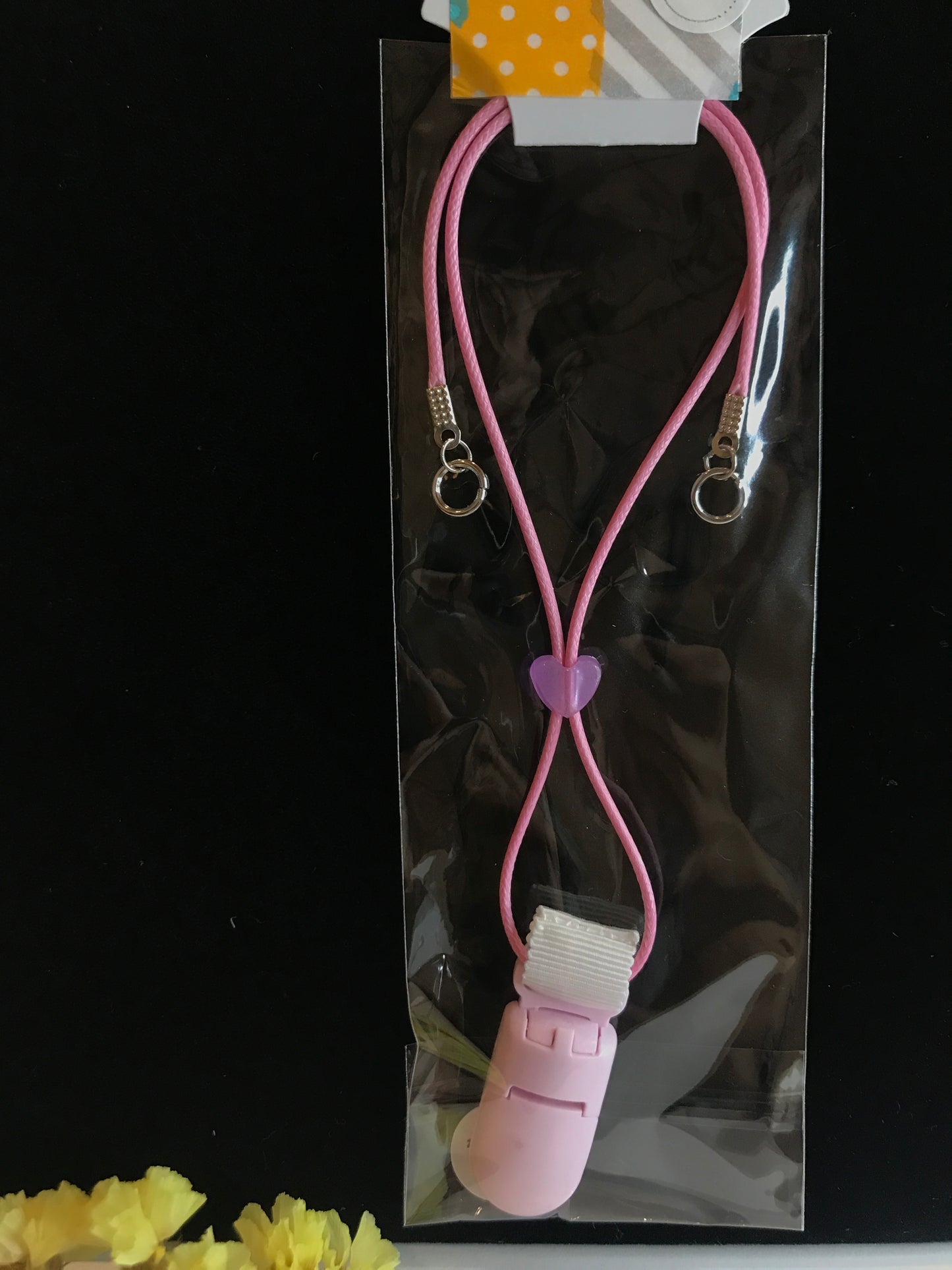 補聴器落下防止ストラップ(Kmb-3 ピンクハート)