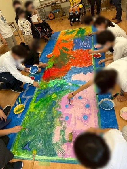 「おかやまインクルーシブフェスティバル2026」プレ事業の一環として、岡山県内の特別支援学校の児童・生徒とコラボレーションで表町商店街オリジナルアートタペストリーを制作！