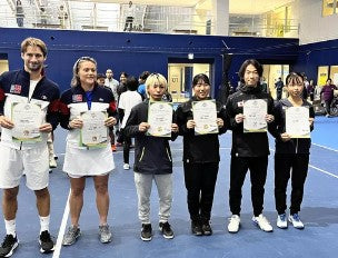 デフテニス国際大会、女子シングルスで日本勢が表彰台独占…混合・女子ダブルスもＶ