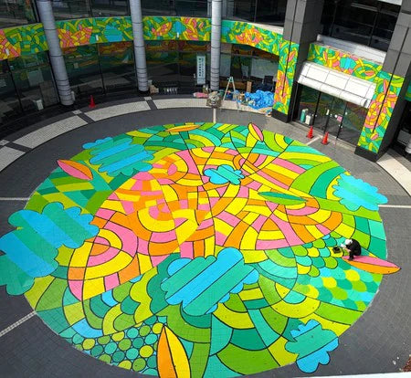 役場がアートスポットに　埼玉県三芳町