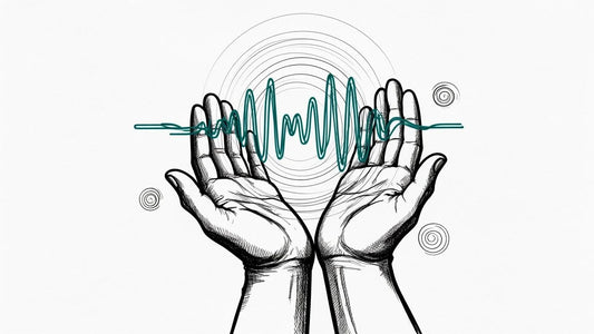 手のひらの上の音の波形