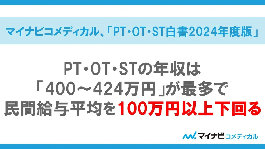 マイナビコメディカル、「PT・OT・ST白書2024年度版」を発表 – Love My Hearing