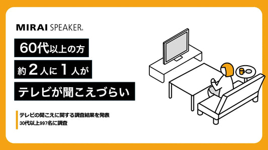 60代以上の約２人に１人は「テレビが聞こえづらい」と感じている【テレビの聞こえに関する調査結果を発表】