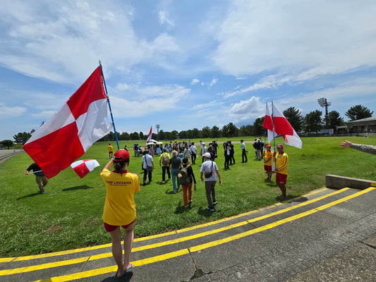 海水浴シーズンに津波避難訓練を実施　「津波フラッグ」の認知度向上をめざす