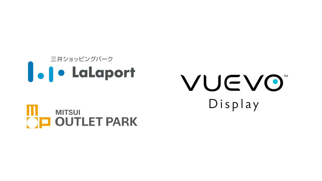 三井ショッピングパーク ららぽーと、三井アウトレットパーク6施設に、グローバルなお客様に対応する窓口を実現する「VUEVO Display」を導入