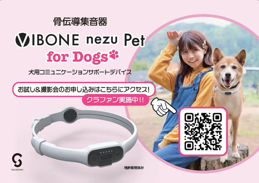 “ 愛犬の聞こえない ” に挑む。 ─ 難聴犬との毎日に寄り添う、首輪型骨伝導集音器「Vibone nezu Pet for Dogs」 GREEN FUNDING で先行公開