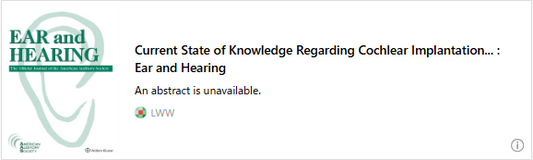 特集：片側難聴児に対する人工内耳　片側難聴児における人工内耳に関する現状