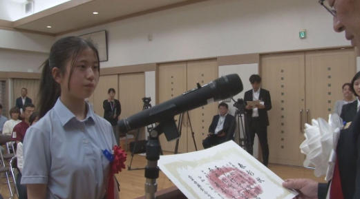 小豆島中学校3年松下侑愛さん