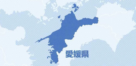 愛媛県の地図