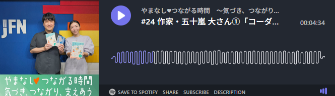 Podcastの画像「#24 作家・五十嵐 大さん①「コーダ」の経験から考えるヤングケアラー」